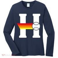 Houston Baseball H Women's Long Sleeve Shirt thumb 0