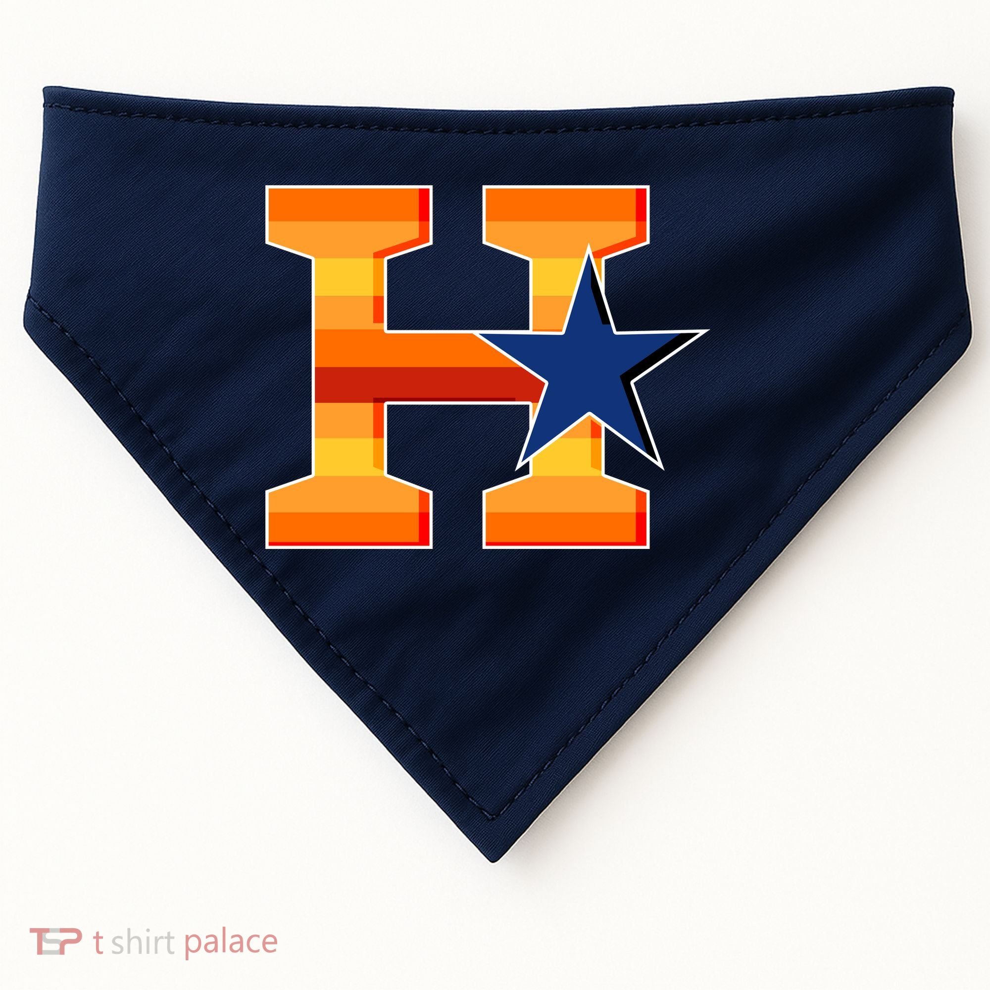 Houston Baseball H Star Logo USA-Made Doggie Bandana