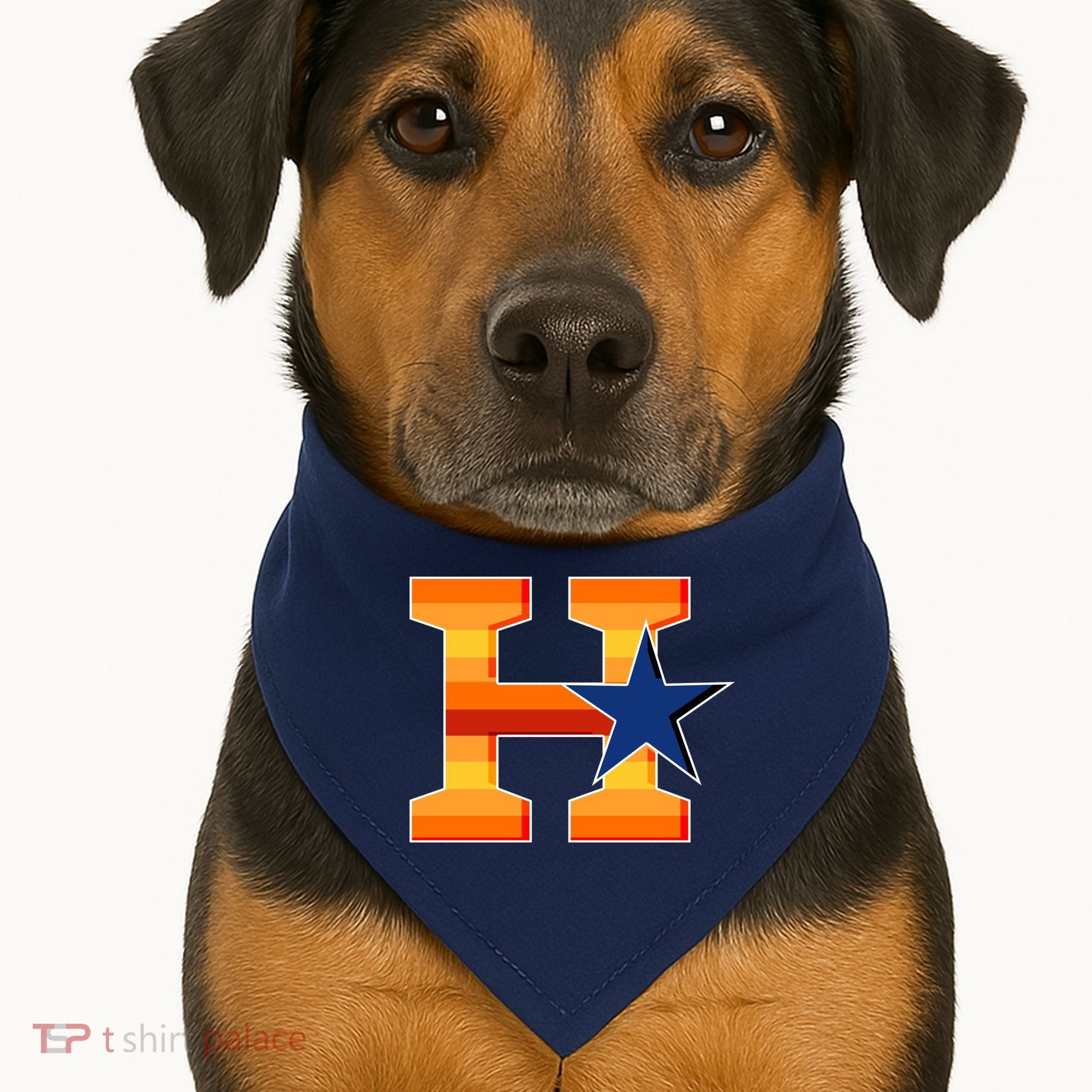 Houston Baseball H Star Logo USA-Made Doggie Bandana