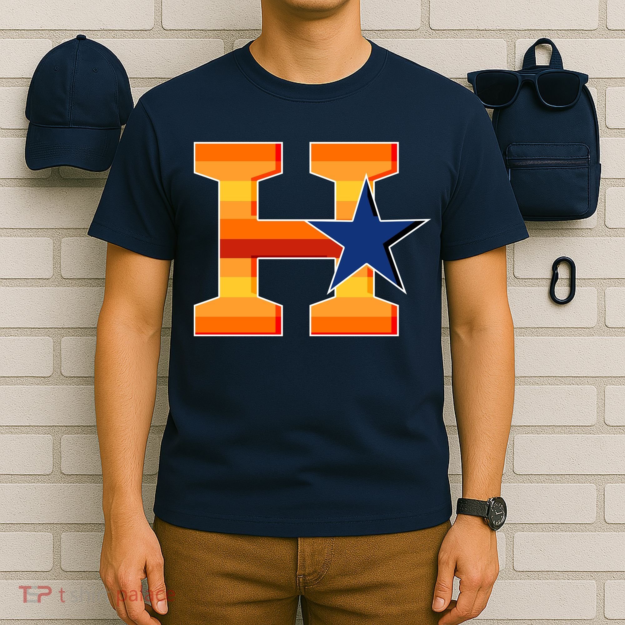 Houston Baseball H Star Logo T-Shirt