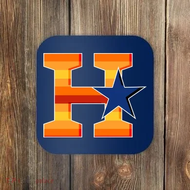 Houston Baseball H Star Logo Coaster