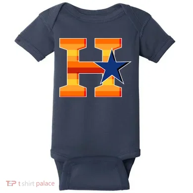 Houston Baseball H Star Logo Baby Bodysuit