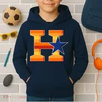 Houston Baseball H Star Logo Kids Hoodie thumb 2