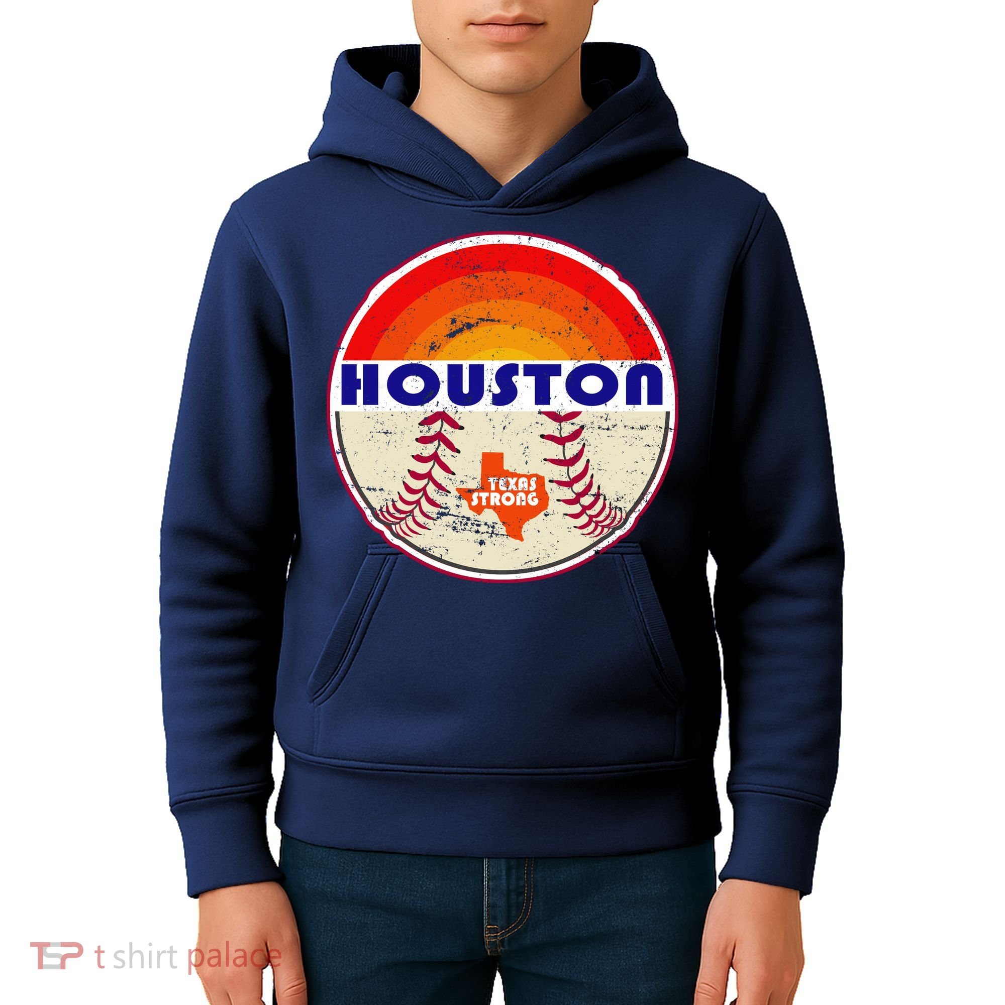 Houston Baseball Texas Strong Kids Hoodie