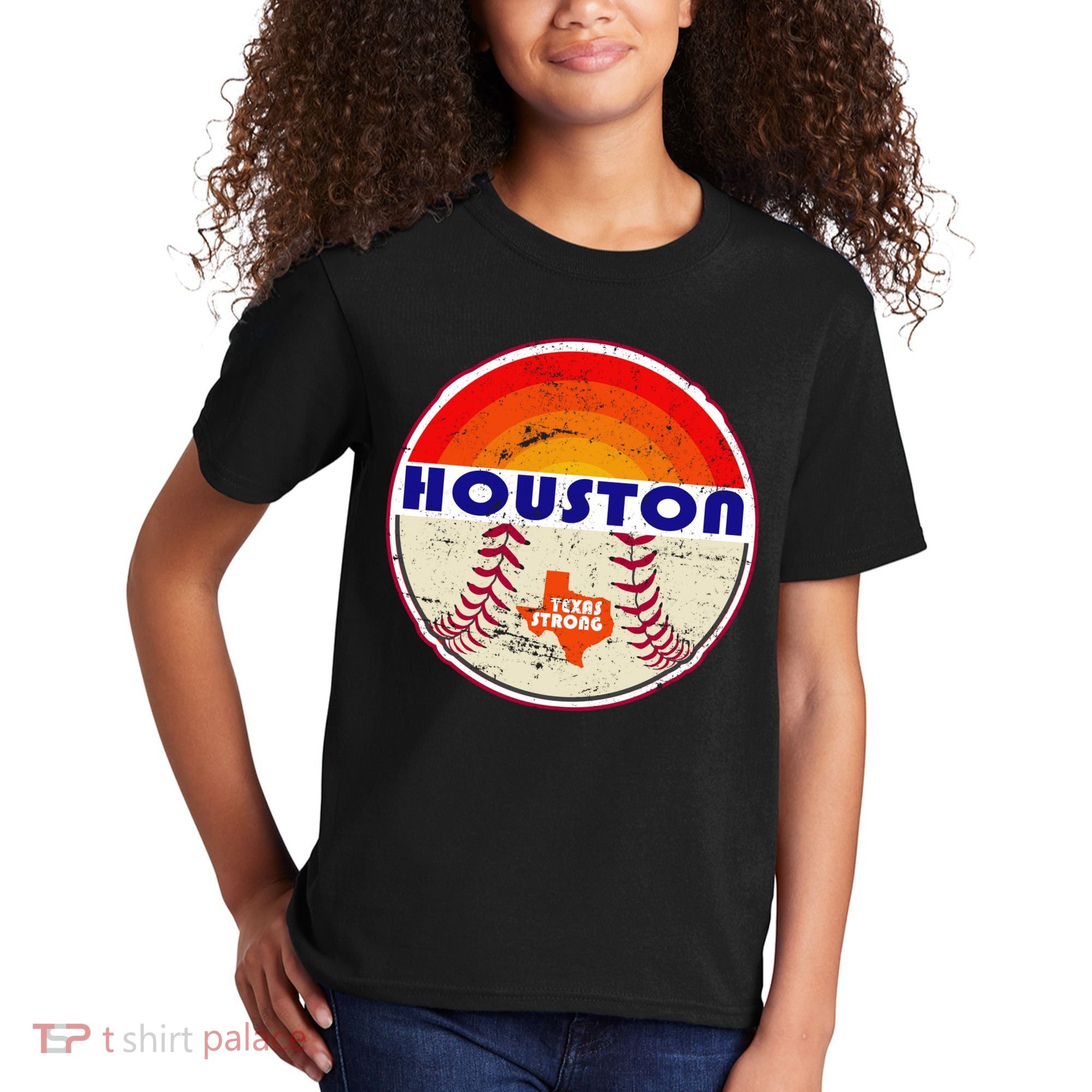 Houston Baseball Texas Strong Kids T-Shirt