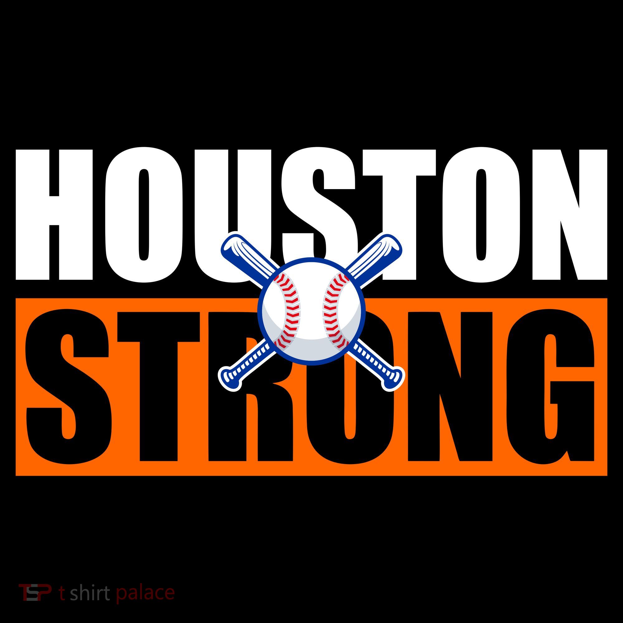 Houston Strong Baseball Bats Logo Backpack