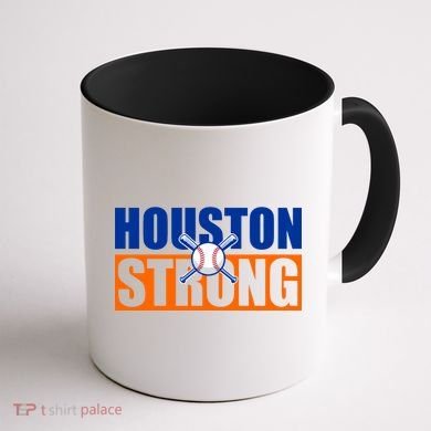 Houston Strong Baseball Bats Logo Coffee Mug back