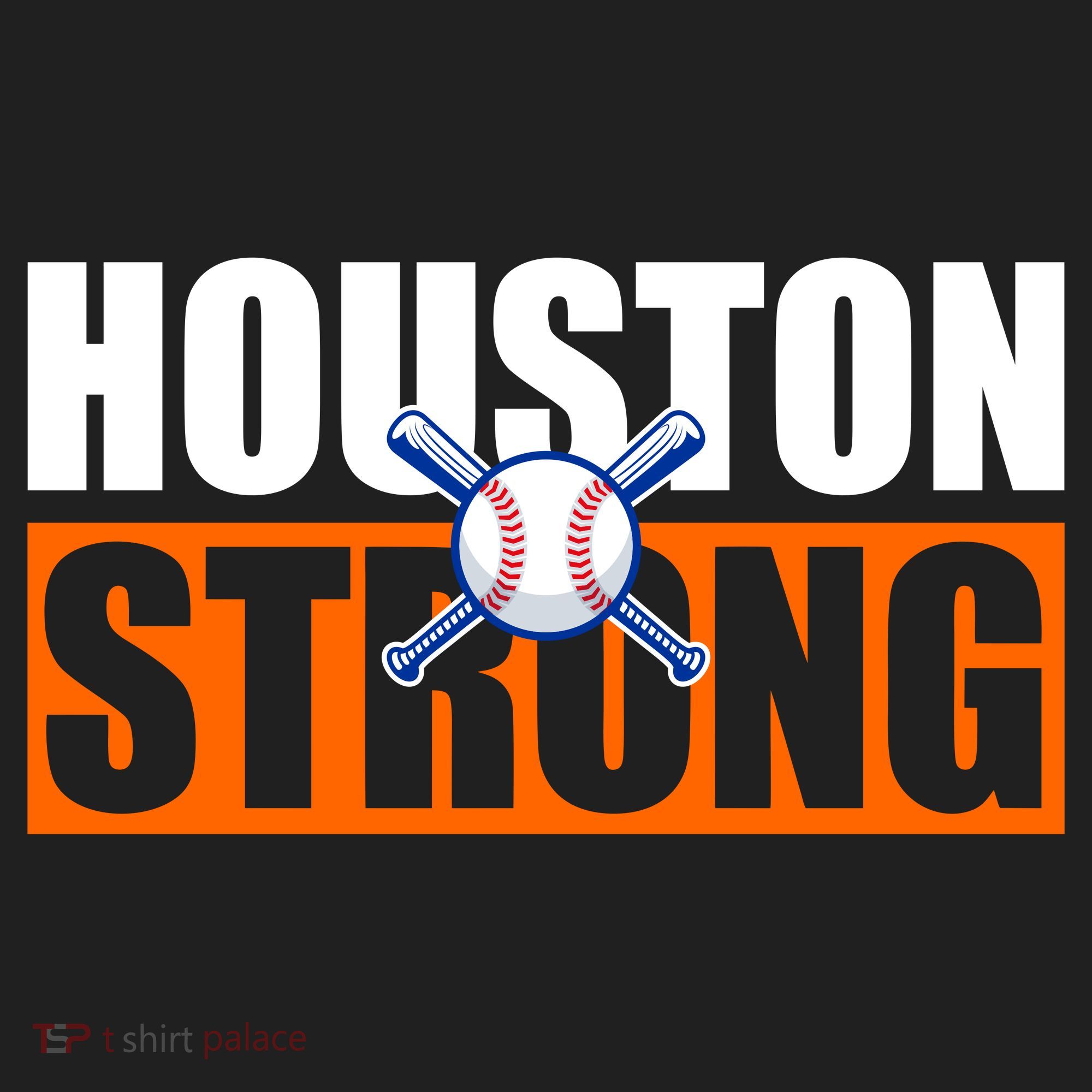 Houston Strong Baseball Bats Logo Tumbler