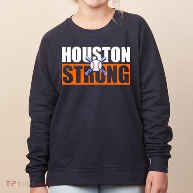 Houston Strong Baseball Bats Logo Women's Sweatshirt