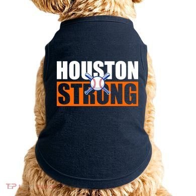 Houston Strong Baseball Bats Logo Doggie Tank