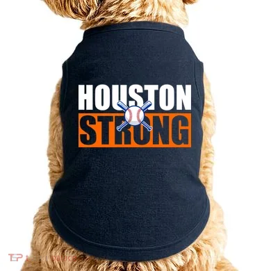 Houston Strong Baseball Bats Logo Doggie Tank