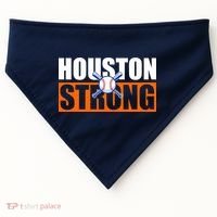 Houston Strong Baseball Bats Logo USA-Made Doggie Bandana thumb 0