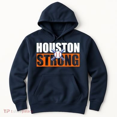 Houston Strong Baseball Bats Logo Hoodie