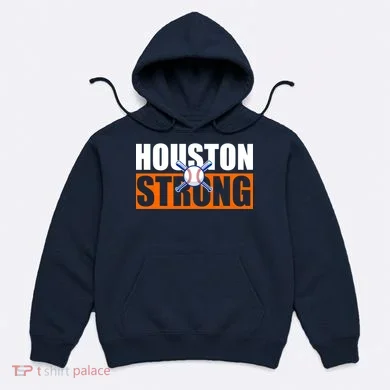 Houston Strong Baseball Bats Logo Hoodie