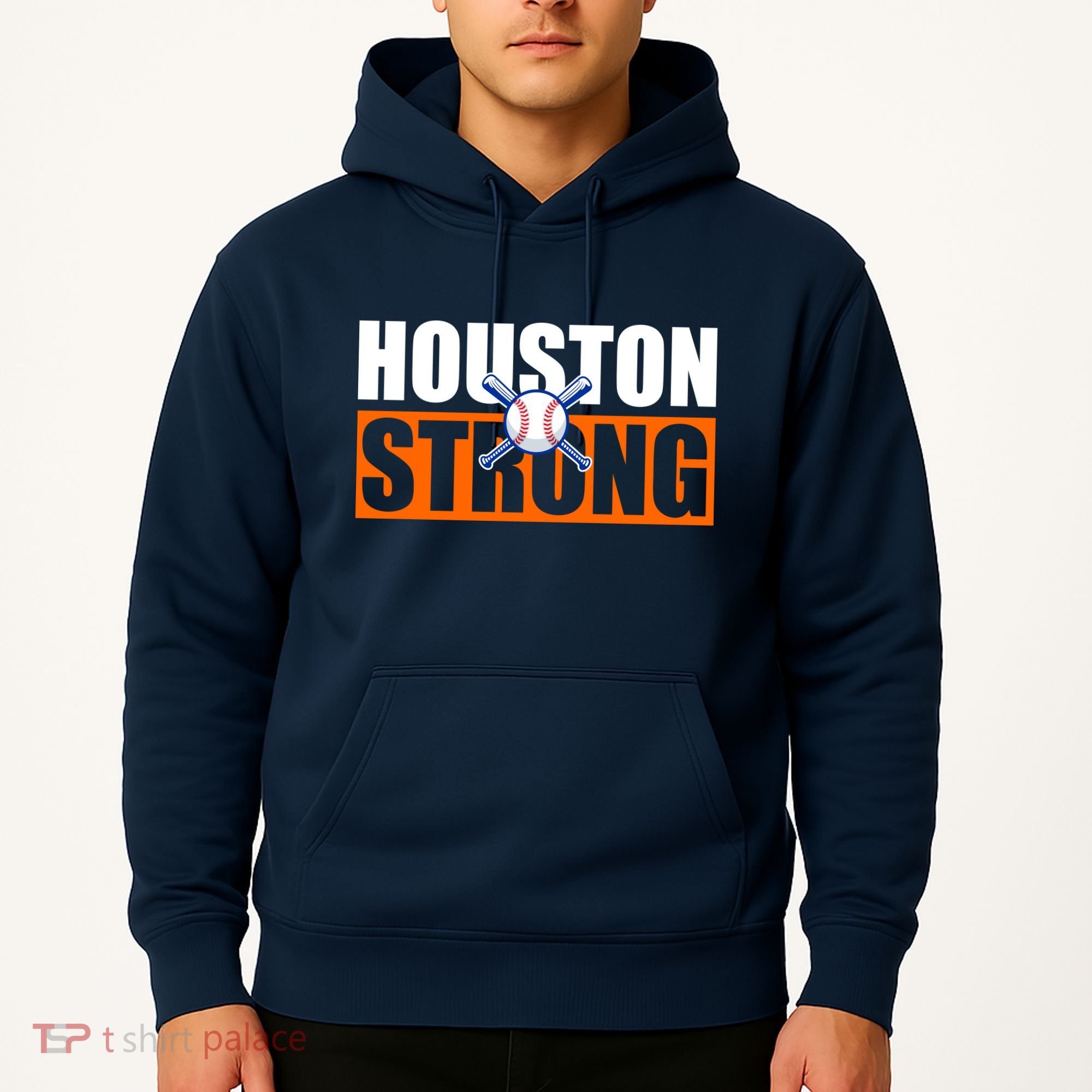 Houston Strong Baseball Bats Logo Hoodie