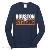 Houston Strong Baseball Bats Logo Long Sleeve Shirt thumb 0