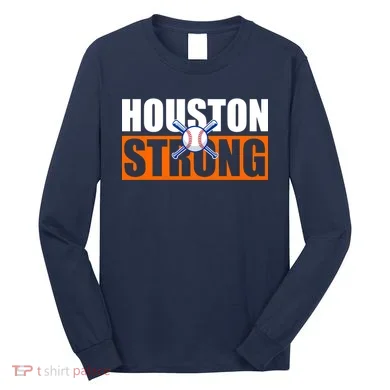 Houston Strong Baseball Bats Logo Long Sleeve Shirt