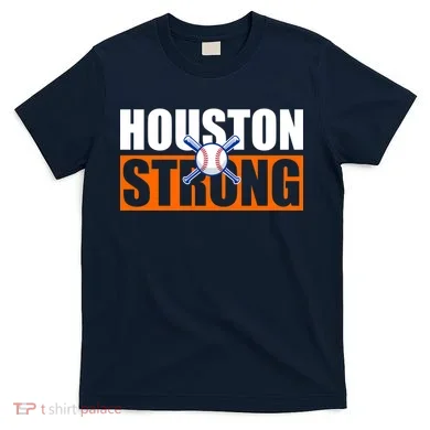 Houston Strong Baseball Bats Logo T-Shirt