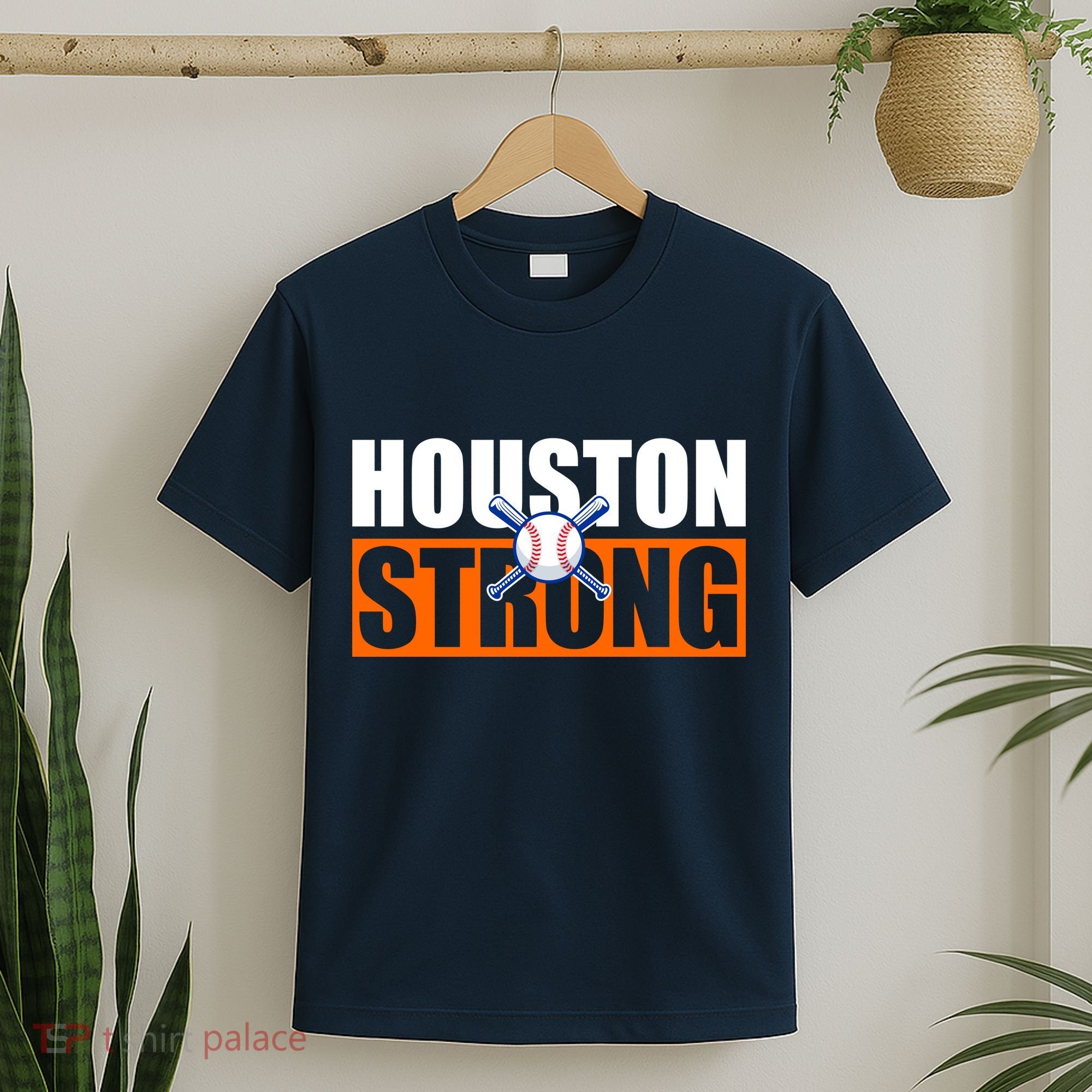 Houston Strong Baseball Bats Logo T-Shirt