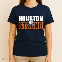 Houston Strong Baseball Bats Logo T-Shirt thumb 4