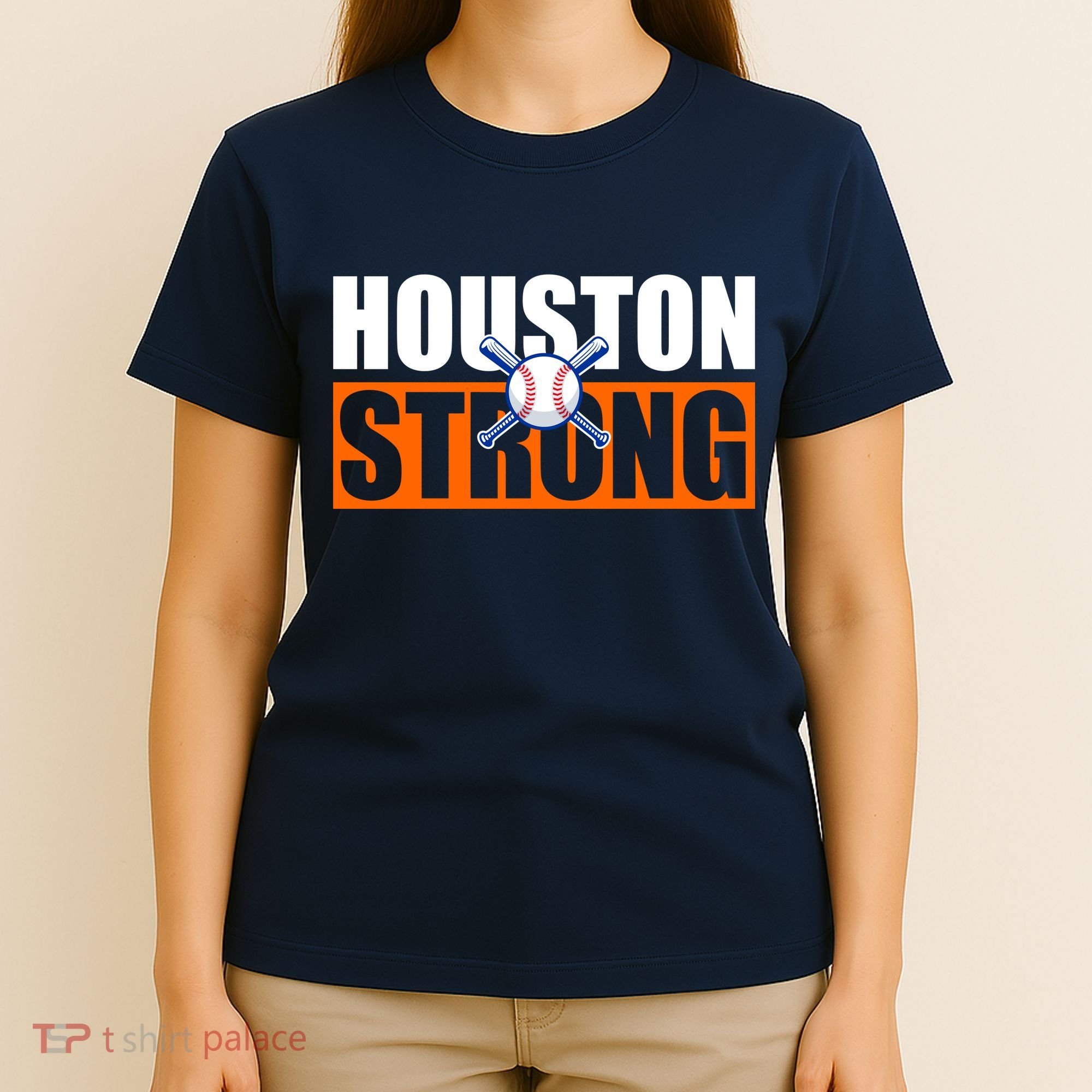 Houston Strong Baseball Bats Logo T-Shirt