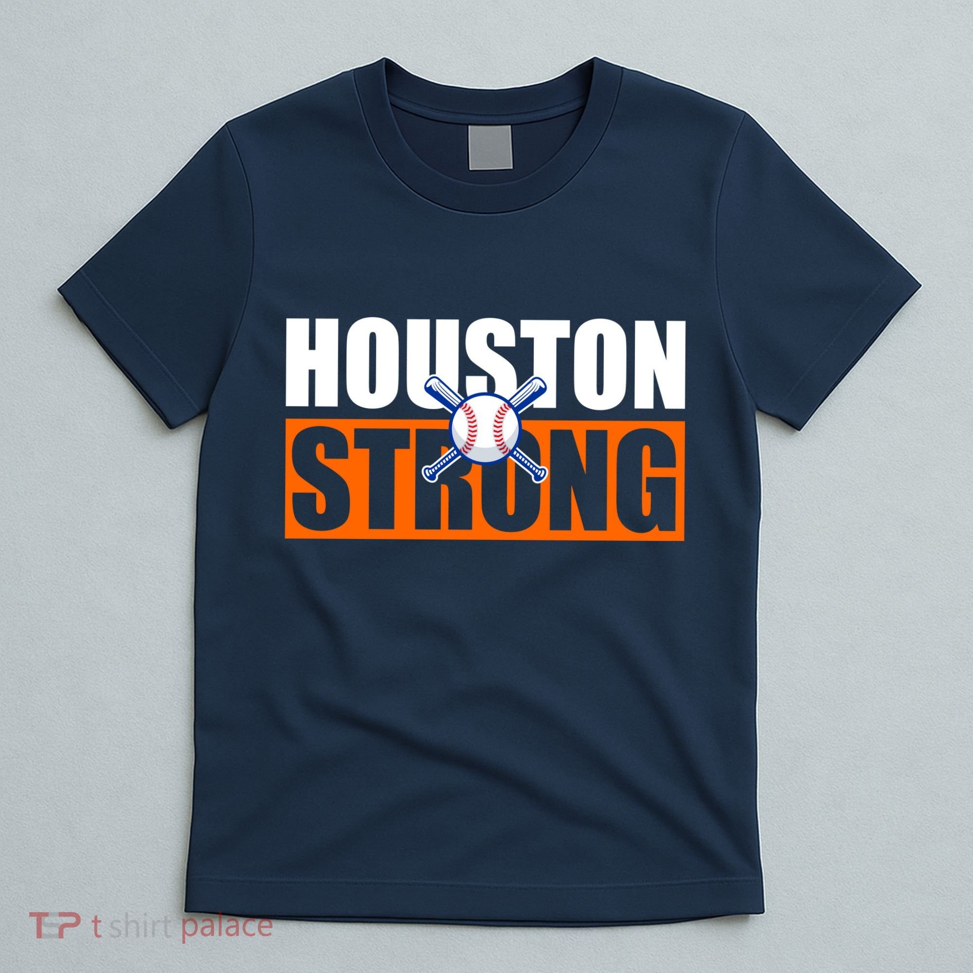 Houston Strong Baseball Bats Logo T-Shirt