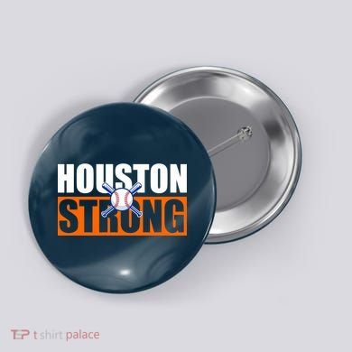 Houston Strong Baseball Bats Logo Button
