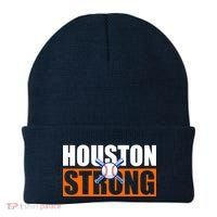 Houston Strong Baseball Bats Logo Beanie thumb 0