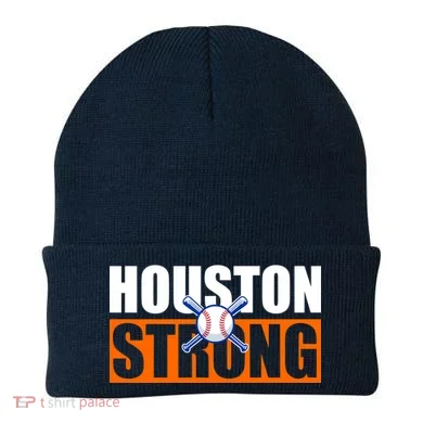 Houston Strong Baseball Bats Logo Beanie