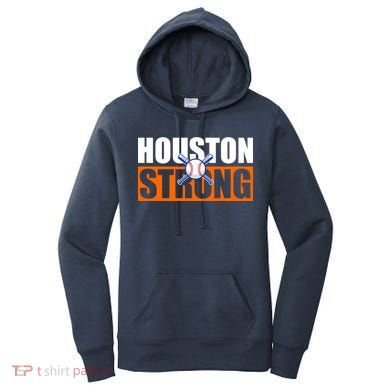 Houston Strong Baseball Bats Logo Women's Hoodie