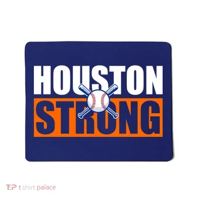 Houston Strong Baseball Bats Logo Mousepad