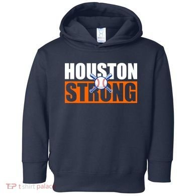 Houston Strong Baseball Bats Logo Toddler Hoodie
