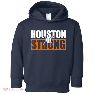 Houston Strong Baseball Bats Logo Toddler Hoodie