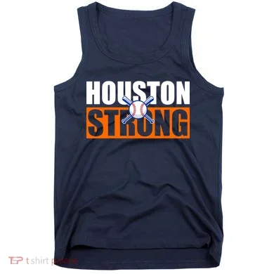 Houston Strong Baseball Bats Logo Tank Top