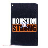 Houston Strong Baseball Bats Logo Golf Towel thumb 0