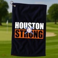 Houston Strong Baseball Bats Logo Golf Towel thumb 1