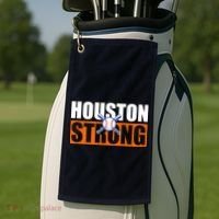 Houston Strong Baseball Bats Logo Golf Towel thumb 2