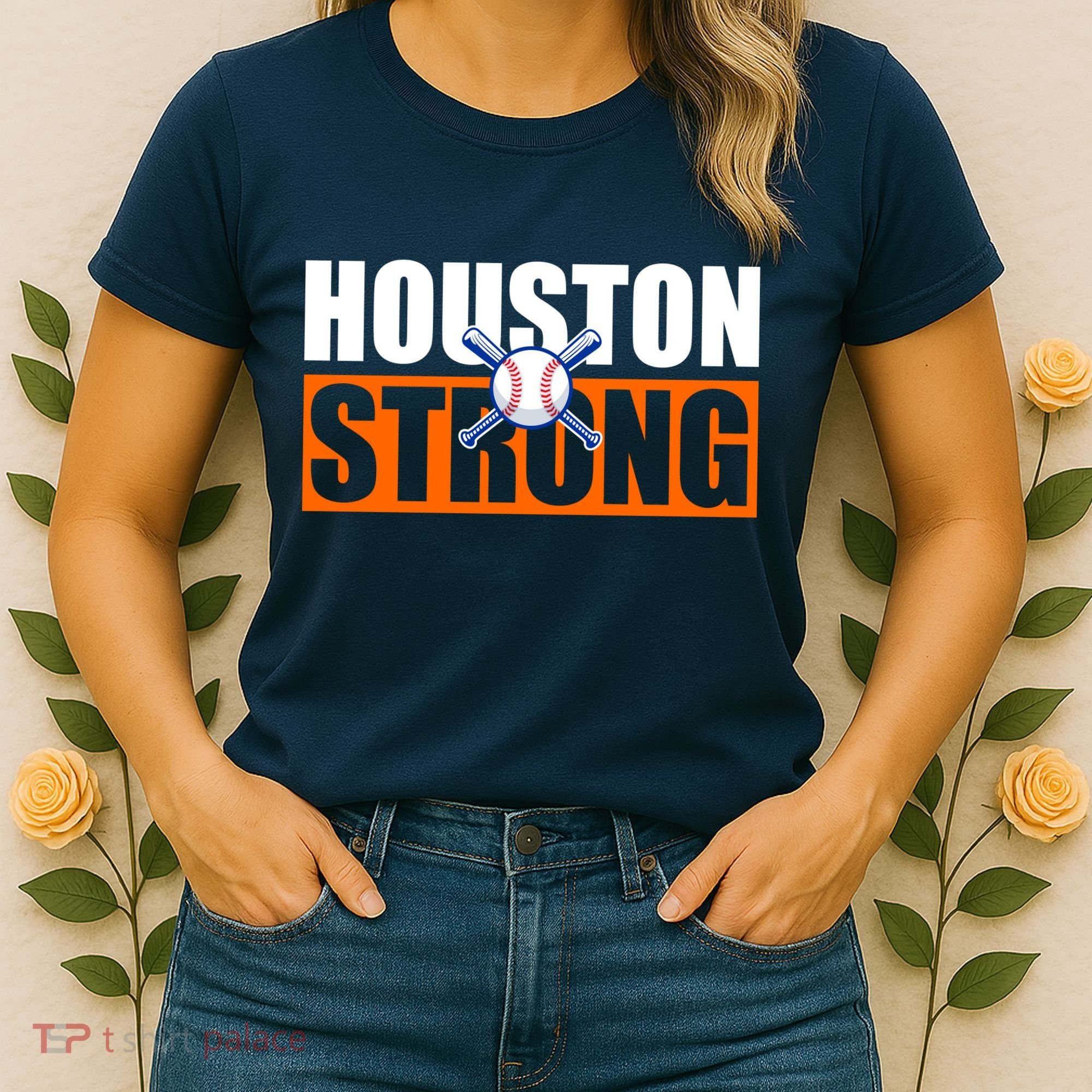 Houston Strong Baseball Bats Logo Women's T-Shirt