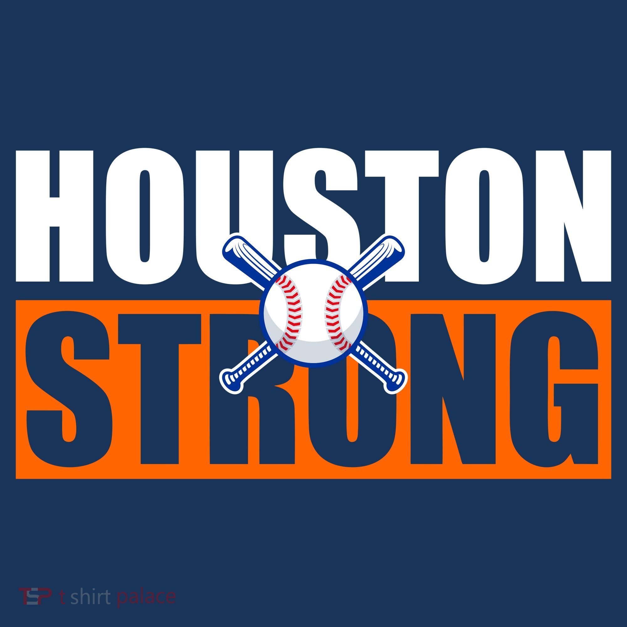Houston Strong Baseball Bats Logo Women's T-Shirt