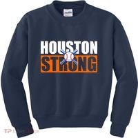 Houston Strong Baseball Bats Logo Kids Sweatshirt thumb 0