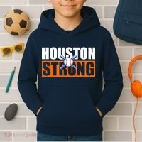 Houston Strong Baseball Bats Logo Kids Hoodie thumb 2