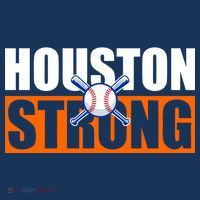Houston Strong Baseball Bats Logo Kids Long Sleeve Shirt thumb 2