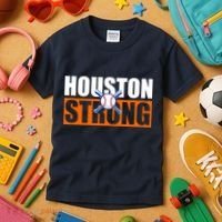 Houston Strong Baseball Bats Logo Kids T-Shirt thumb 3