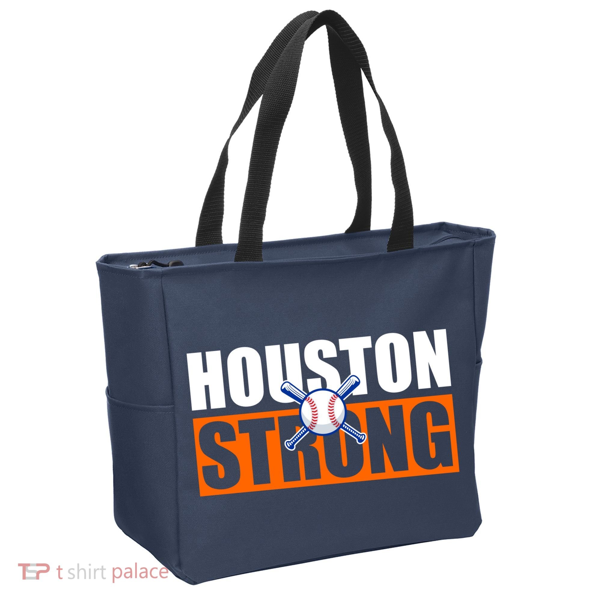 Houston Strong Baseball Bats Logo Tote Bag