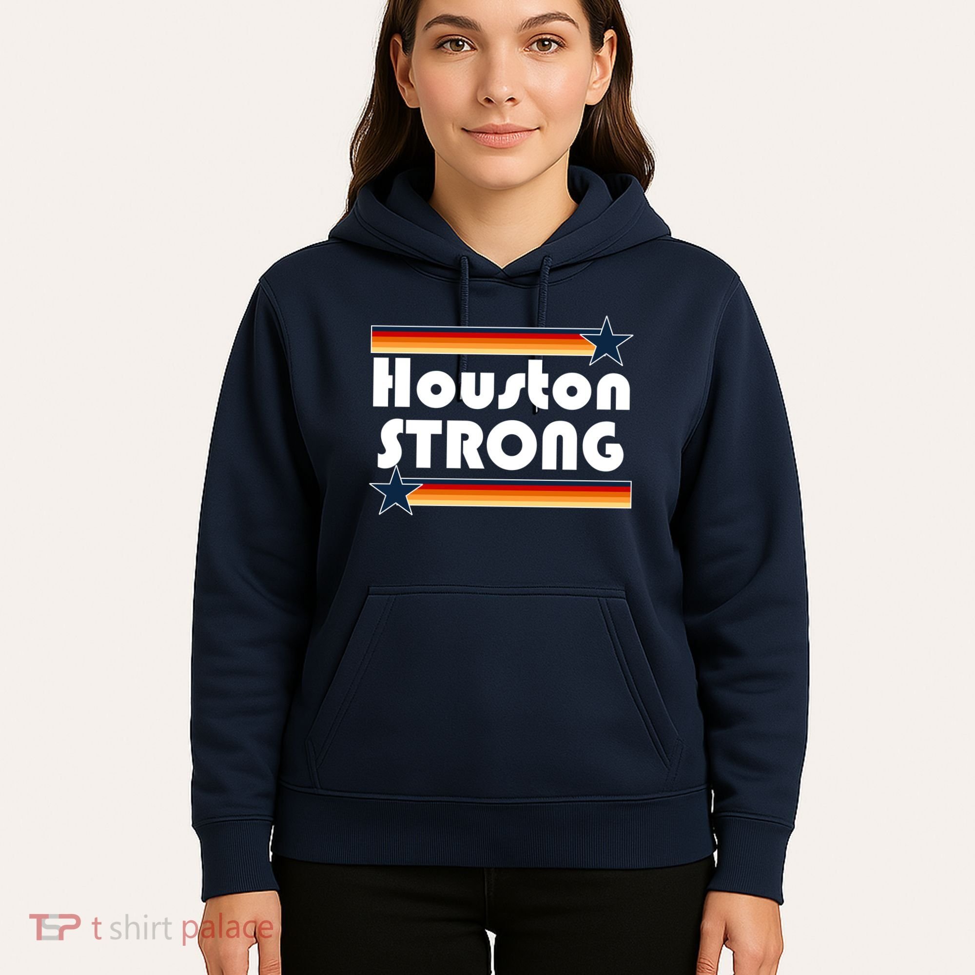 Houston Strong Baseball Star Logo Hoodie