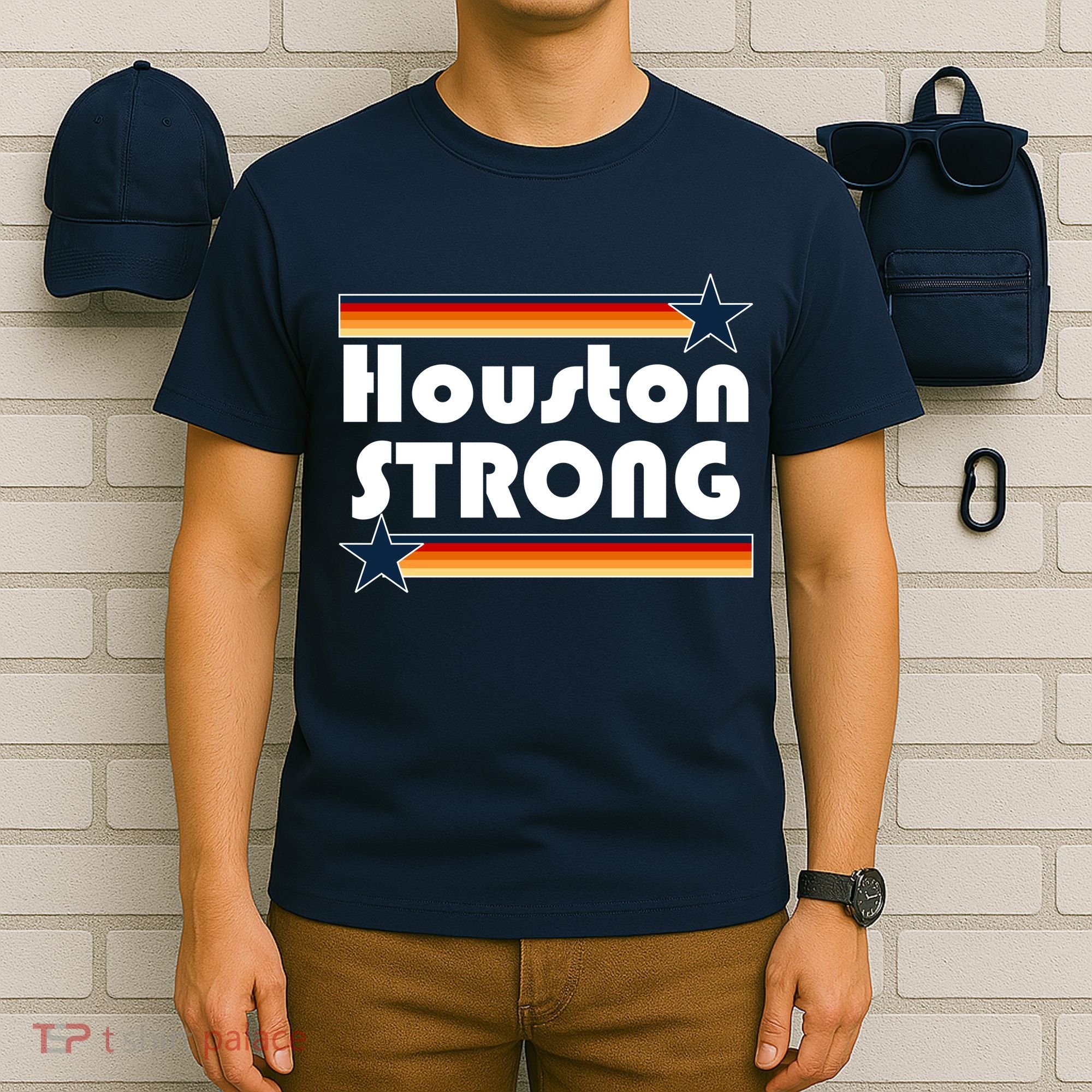 Houston Strong Baseball Star Logo T-Shirt