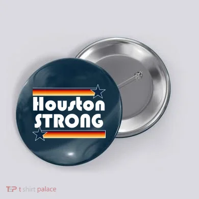 Houston Strong Baseball Star Logo Button