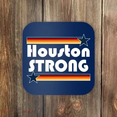 Houston Strong Baseball Star Logo Coaster