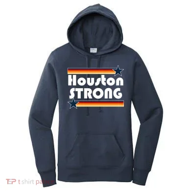 Houston Strong Baseball Star Logo Women's Hoodie