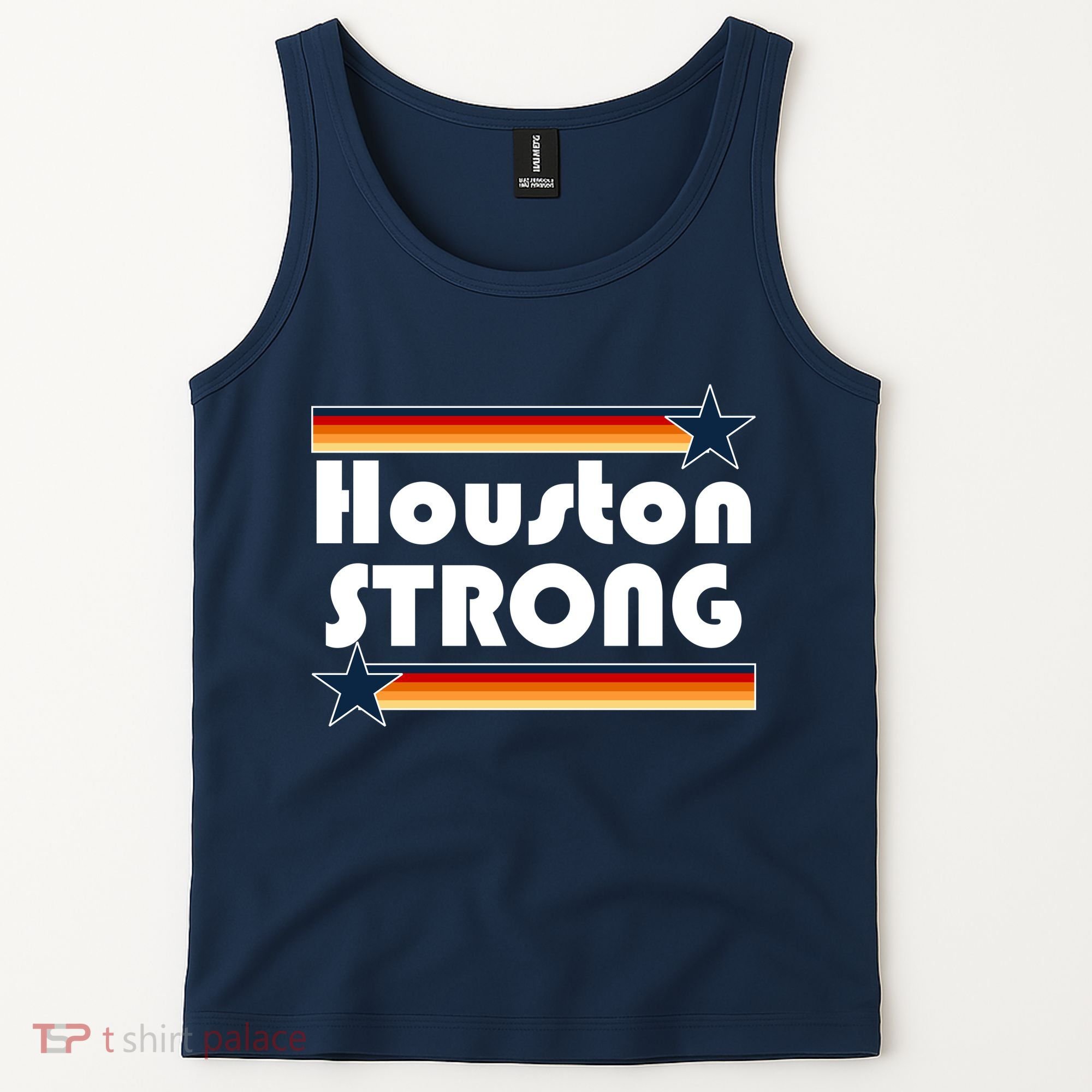 Houston Strong Baseball Star Logo Tank Top